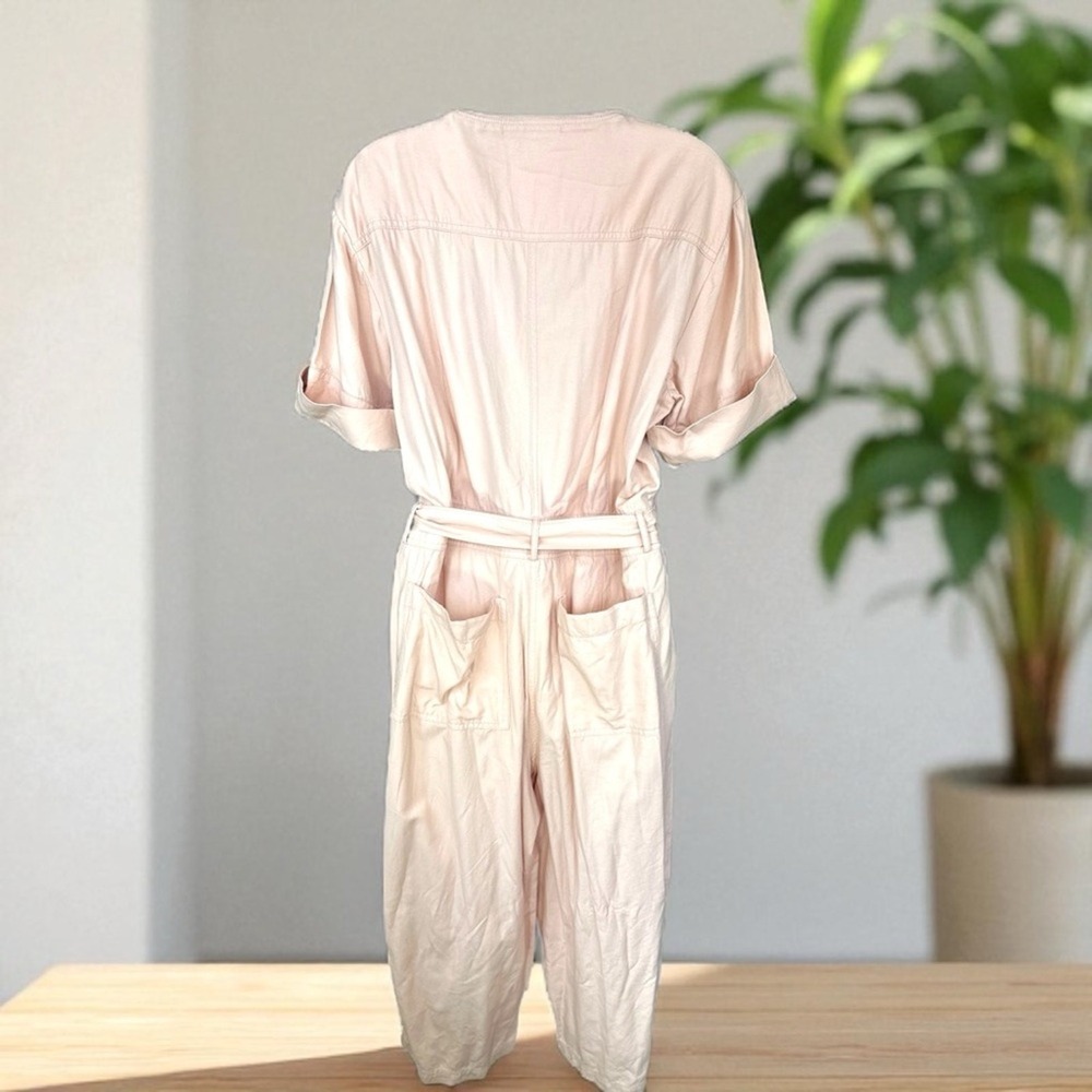 Madewell Size 14‎ Pink Top-Stitched Coverall Jumpsuit Bashful Blush pink - Picture 4 of 12